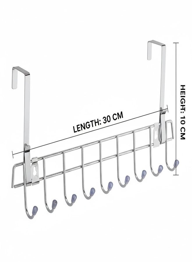 KBS Over The Door Hook Keys,Clothes,Towel Hanger Hanger Organizer/Wall Hook Rack No Drilling Stainless Steel Removable Multipurpose Hook Rail Nail-Free Home and Kitchen Products Tools - Image 5